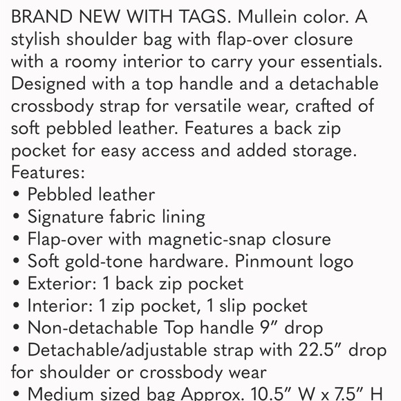 Kate Spade Hudson mullein purse. New! - Picture 7 of 7